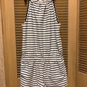 3/$16 EUC Small Madewell Romper Black and Cream Striped